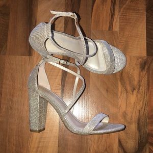 David’s Bridal rose gold heels